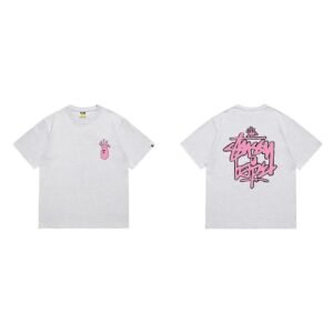 Bape Pink Graffiti-style T-shirt