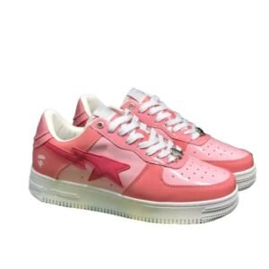 Bape pink trendy sports shoes