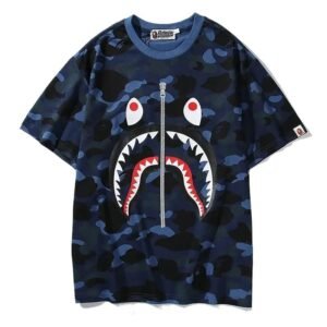 Bape Shark Camouflage Blue Short-sleeve