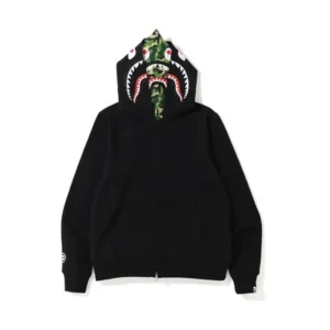 Bape Shark Camouflage Style Black Sweatshirt