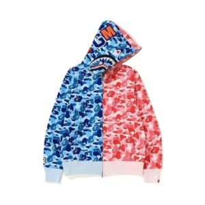 Bape Shark Camouflage Style Color - Blocked Sweatshirt