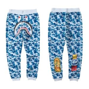 Bape Shark Camouflage Style Sweatpants