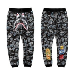 Bape Shark Camouflage Style Sweatpants