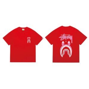 Bape Shark Co-branded Red T-shirt