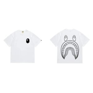 Bape Shark Series Simple Style White T-shirt