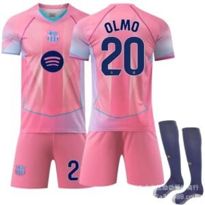 Barcelona pink football sportswear set