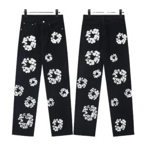 Black jeans with DENIM TEARS print