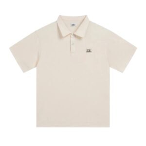 C.P. Basic Style Casual Beige Polo Shirt