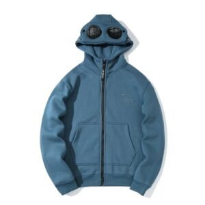 C.P. retro-style blue hoodie