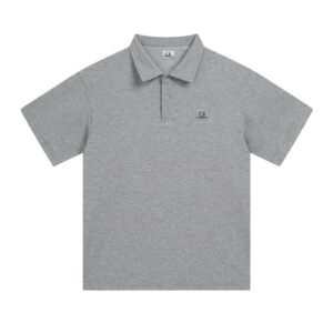 C.P. Simple Style Grey Polo Shirt