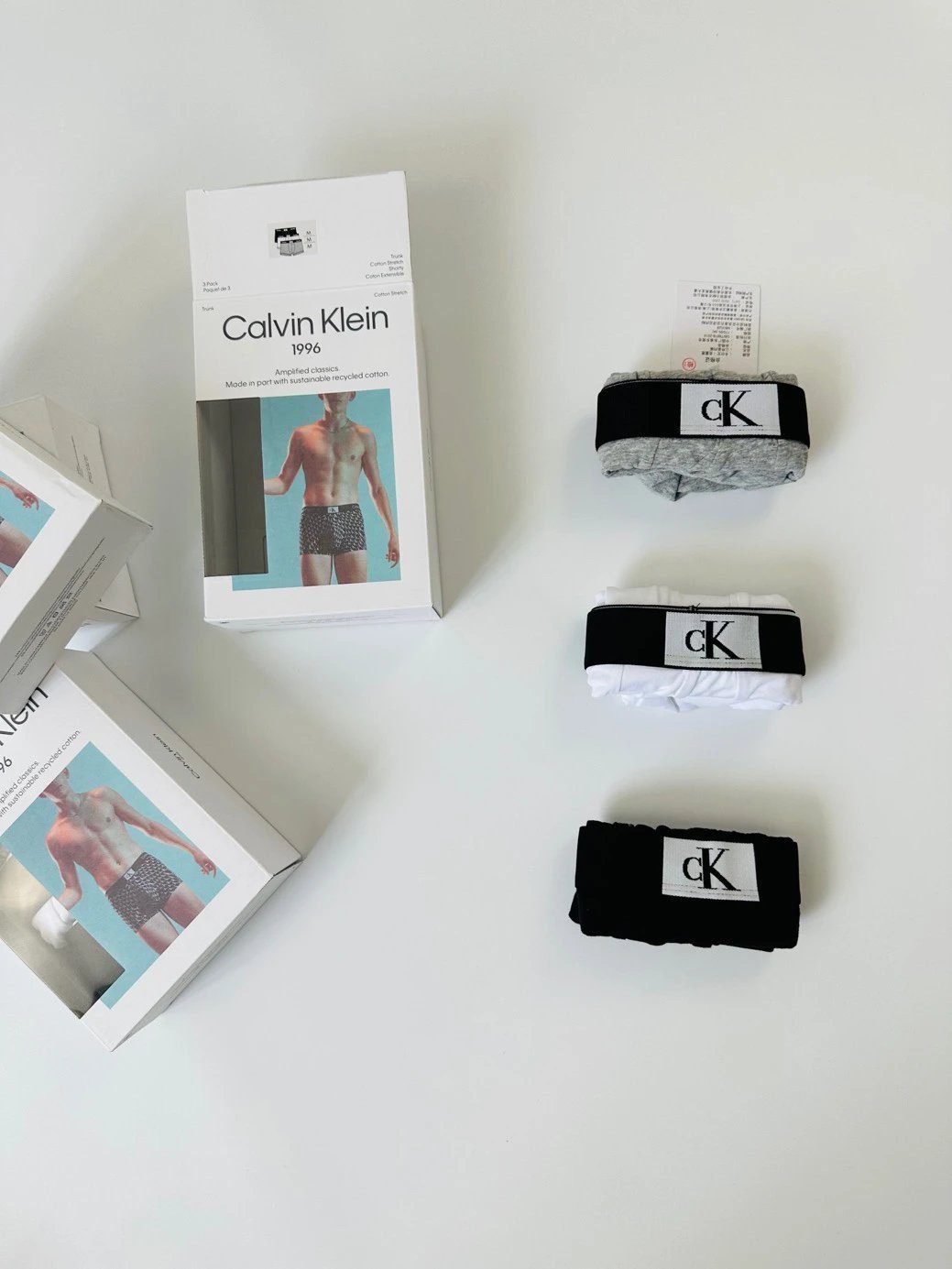 Calvin Klein 1996 collection fashion black and grey underwear