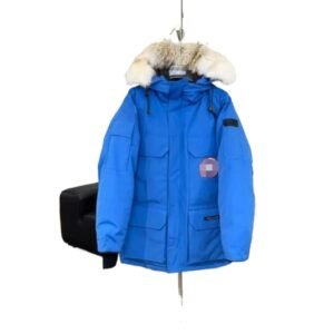 Canada Goose parka-style blue down jacket
