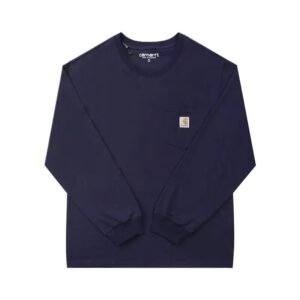 Carhartt basic simple style dark blue long-sleeve