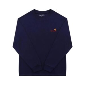Carhartt basic simple style navy long sleeve