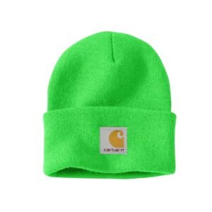 Carhartt Trendy and Cool Fluorescent Green Knitted Hat