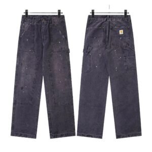 Carhartt workwear style dark denim jeans