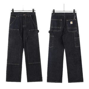 Carhartt workwear-style dark denim jeans