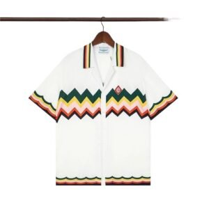 Casablanca Colorful Stripe Style White Shirt