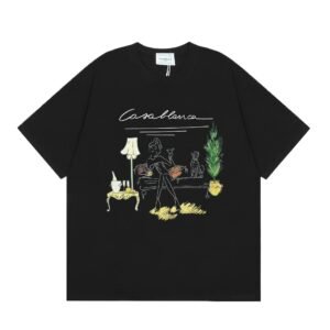 Casablanca fashion style black T-shirt