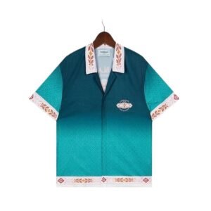 Casablanca Gradient Print Short-Sleeve Shirt