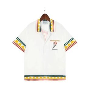 Casablanca printed retro-style white shirt