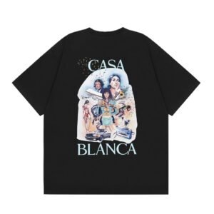 Casablanca retro-style black T-shirt