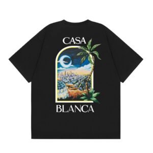 Casablanca retro-style black T-shirt