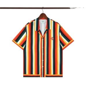 Casablanca striped retro short-sleeve shirt