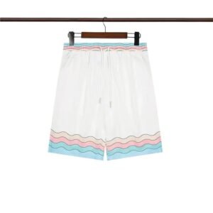 Casablanca Wavy Pattern Casual White Shorts