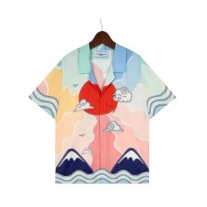 Casablanca Wind Print Short-Sleeve Shirt