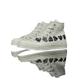 CDG Love High-top White Shoes