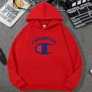 Champion simple style red hoodie