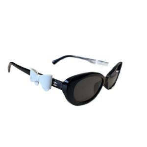 Chanel bow - tie stylish black sunglasses