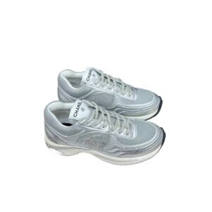 Chanel sporty silver casual shoes