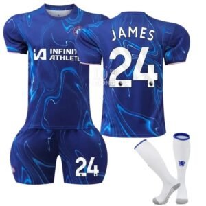Chelsea's No. 24 blue jersey.