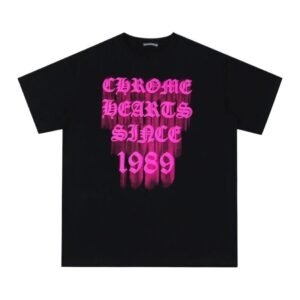 Chrome Hearts 1989 Trendy and Cool Black T-shirt