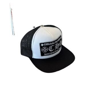 Chrome Hearts Black and White Retro Style Hat