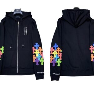 Chrome Hearts Colorful Cross Black Hoodie