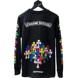 Chrome Hearts Colorful Cross Style Black T-shirt
