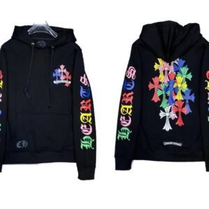 Chrome Hearts Colorful Print Trendy Brand Black Sweatshirt