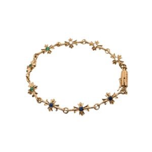 Chrome Hearts Cross Star Colorful Gemstone Bracelet