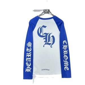 Chrome Hearts Gothic Blue and White Long-sleeve Shirt