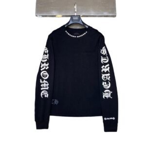 Chrome Hearts Gothic Style Black T-shirt