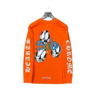 Chrome Hearts Graffiti Style Orange Long-sleeve Shirt
