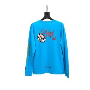 Chrome Hearts Graffiti Trend Brand Blue Long-Sleeve
