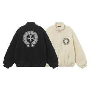 Chrome Hearts Religious Style Black/Beige Coat