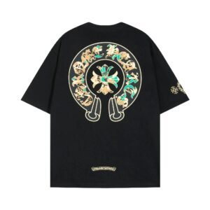 Chrome Hearts retro-style black T-shirt