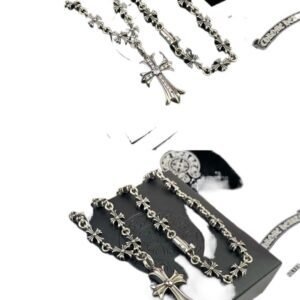 Chrome Hearts Silver Cross Necklace