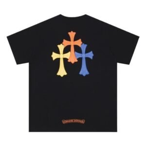 Chrome Hearts Three - colored Cross Black T - shirt