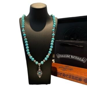 Chrome Hearts Turquoise Retro-style Necklace